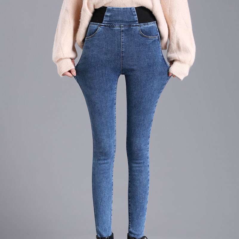 Mom Jeans Women - PTKPCC Elastic Waist Skinny Jeans Women