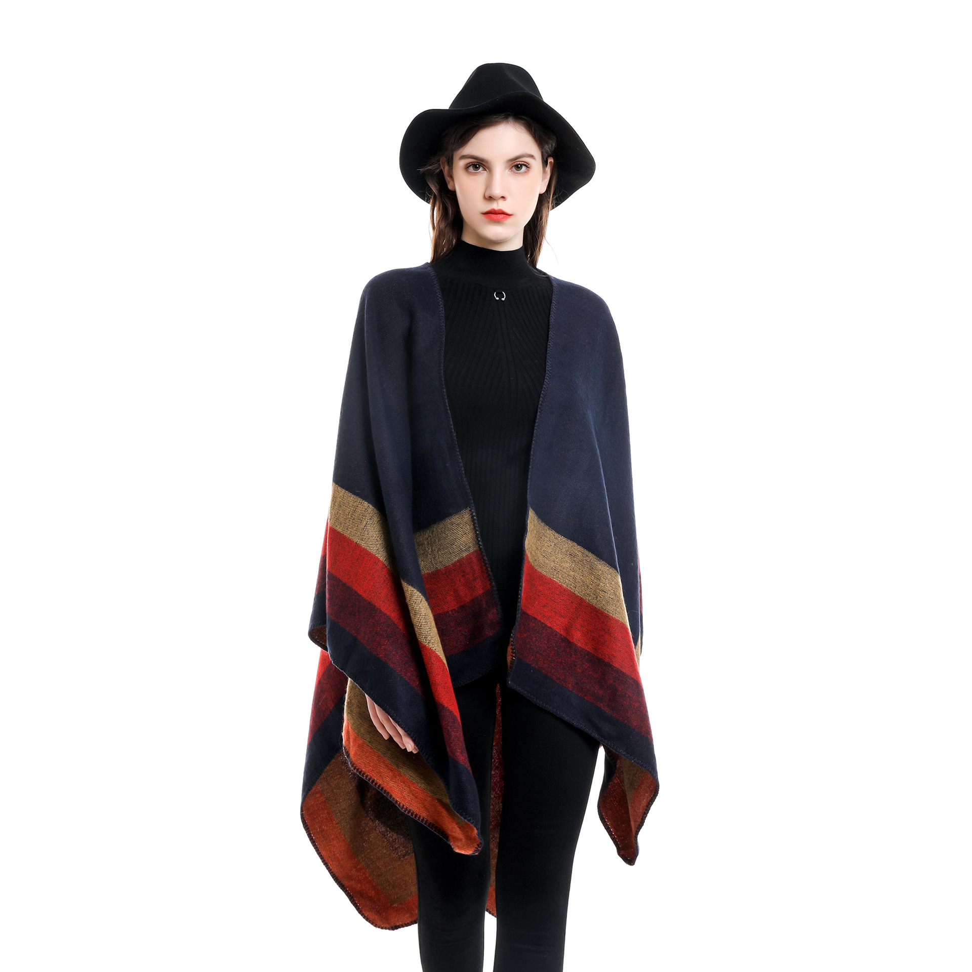 2024 New Fashion Winter Warm P - Women'S Fashion Poncho 评论和价格