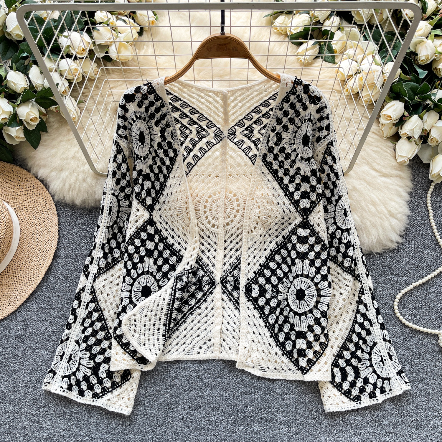 Crochet Kimono Cardigan for Wo - Women'S Fashion Kimono 评论和价格