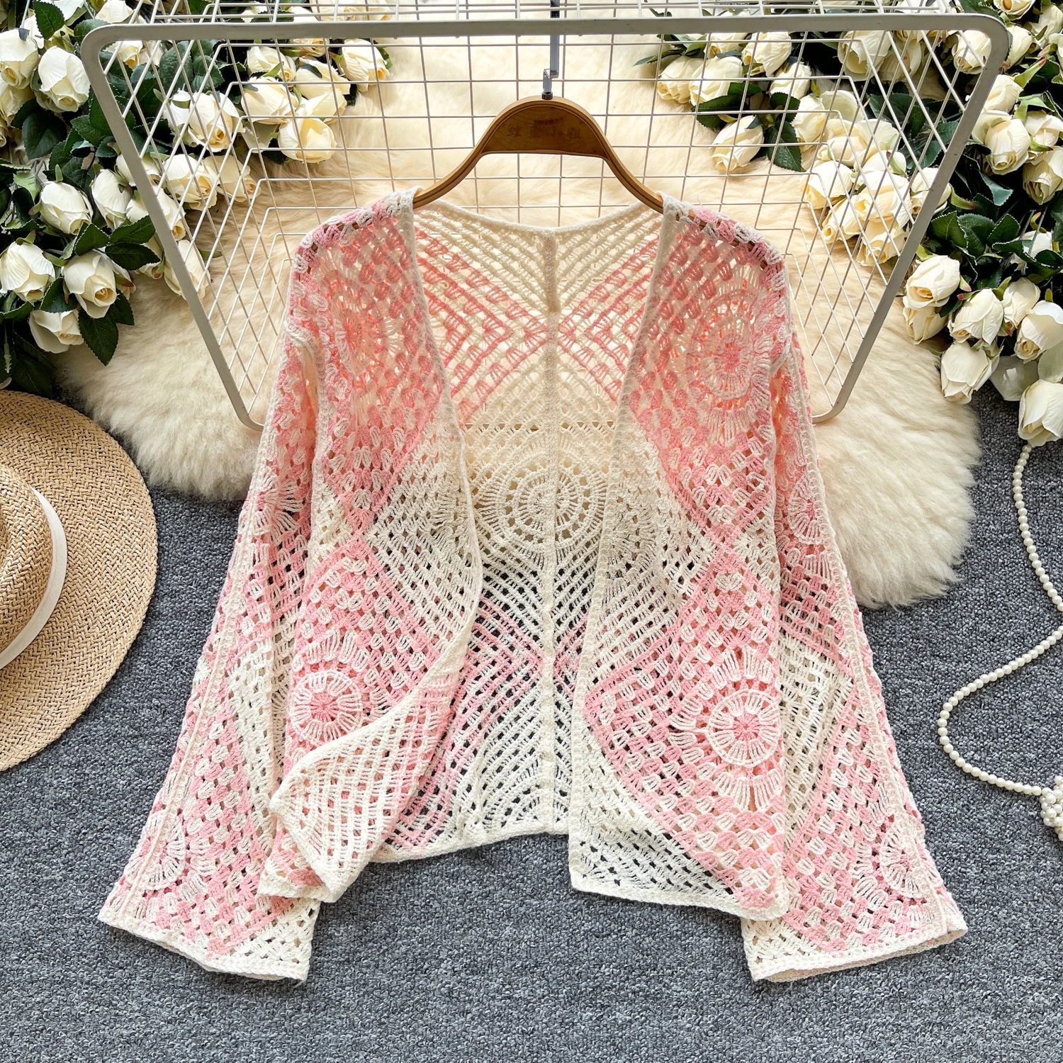 Crochet Kimono Cardigan for Wo - Women'S Fashion Kimono 评论和价格