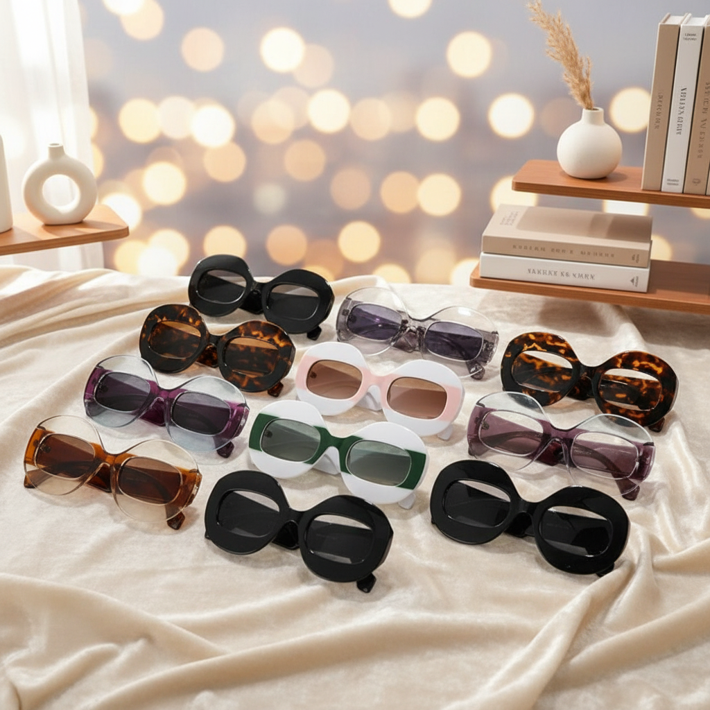 New PC Sunglasses Goggles Grad - Women'S Fashion Glasses With Clear Lenses 评论和价格