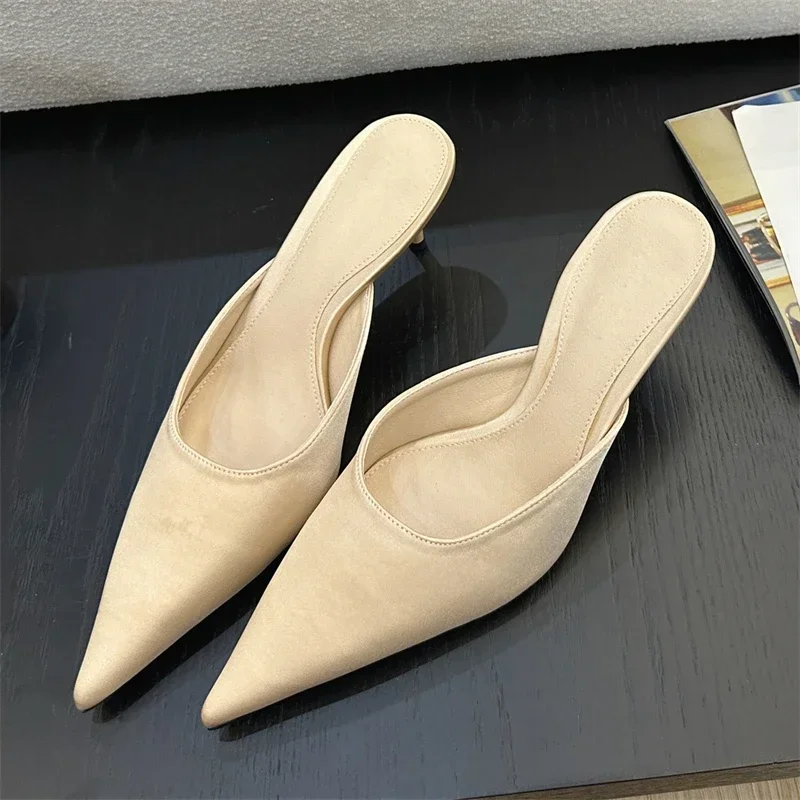 Aneikeh Sexy Pointed Toe Mules - Women'S Fashion Underwear 评论和价格