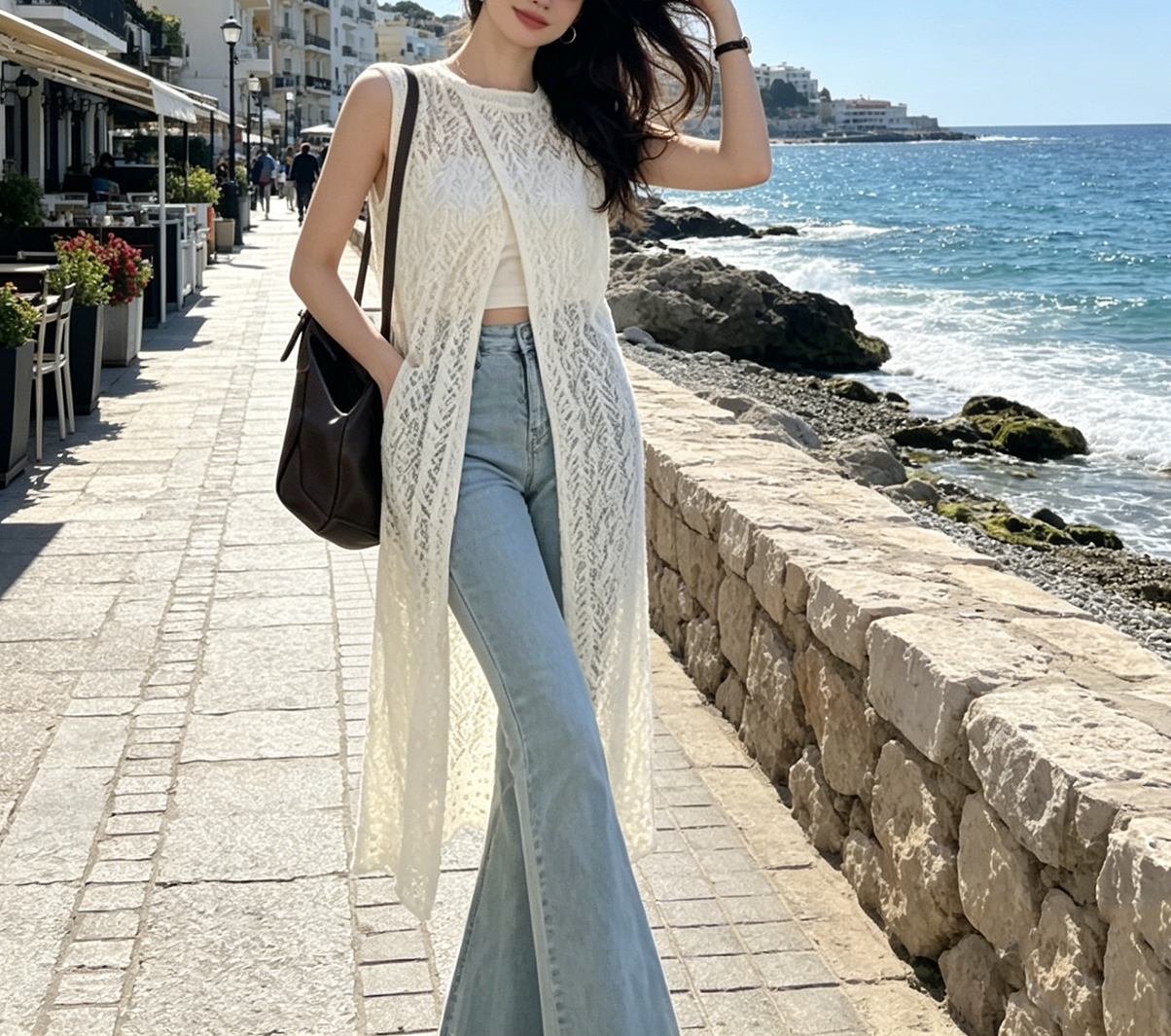 2026Boho Crochet Sleeveless Lo - Women'S Fashion Kimono 评论和价格