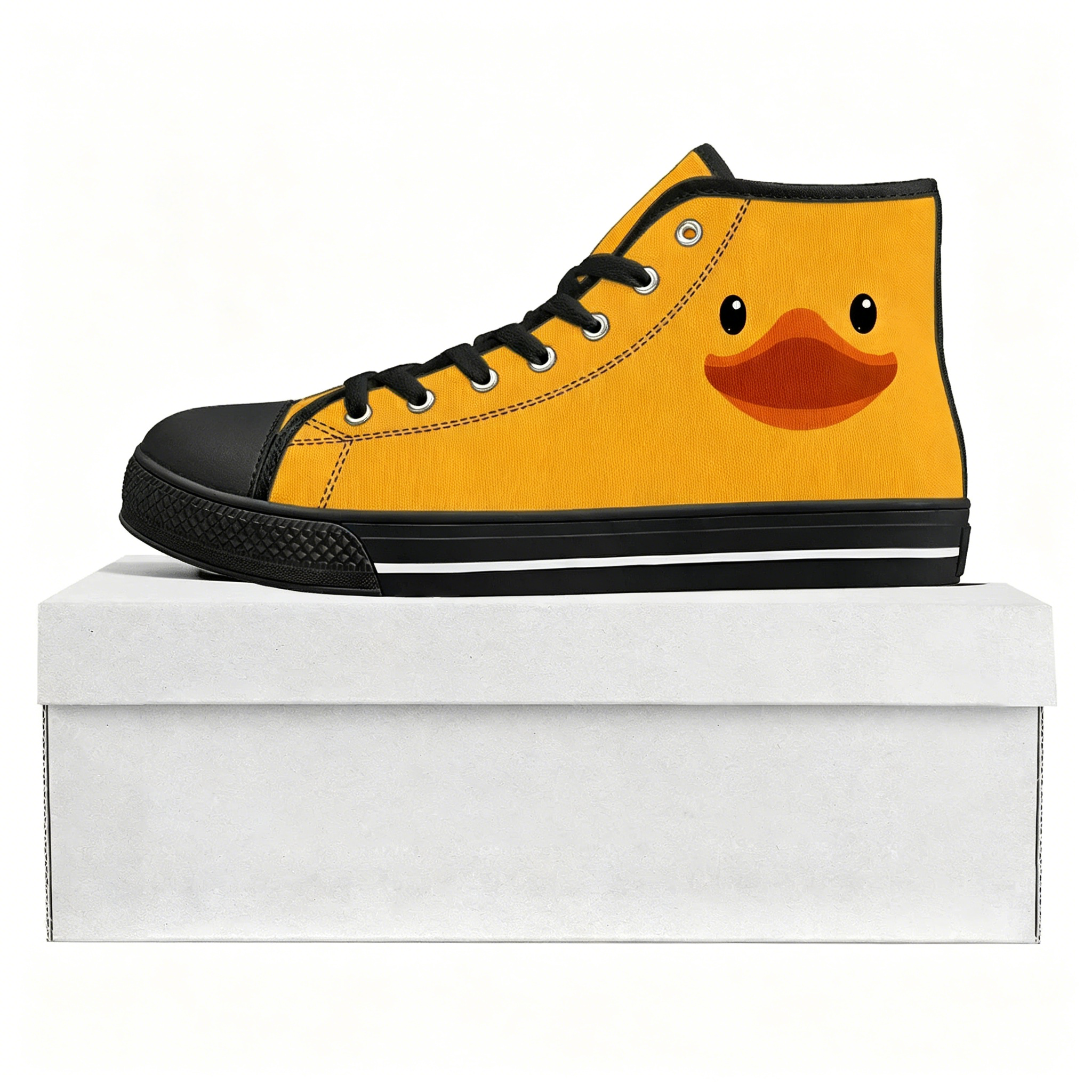 Yellow Duck Printed High Top H - Women'S Yellow Fashion Sneakers 评论和价格