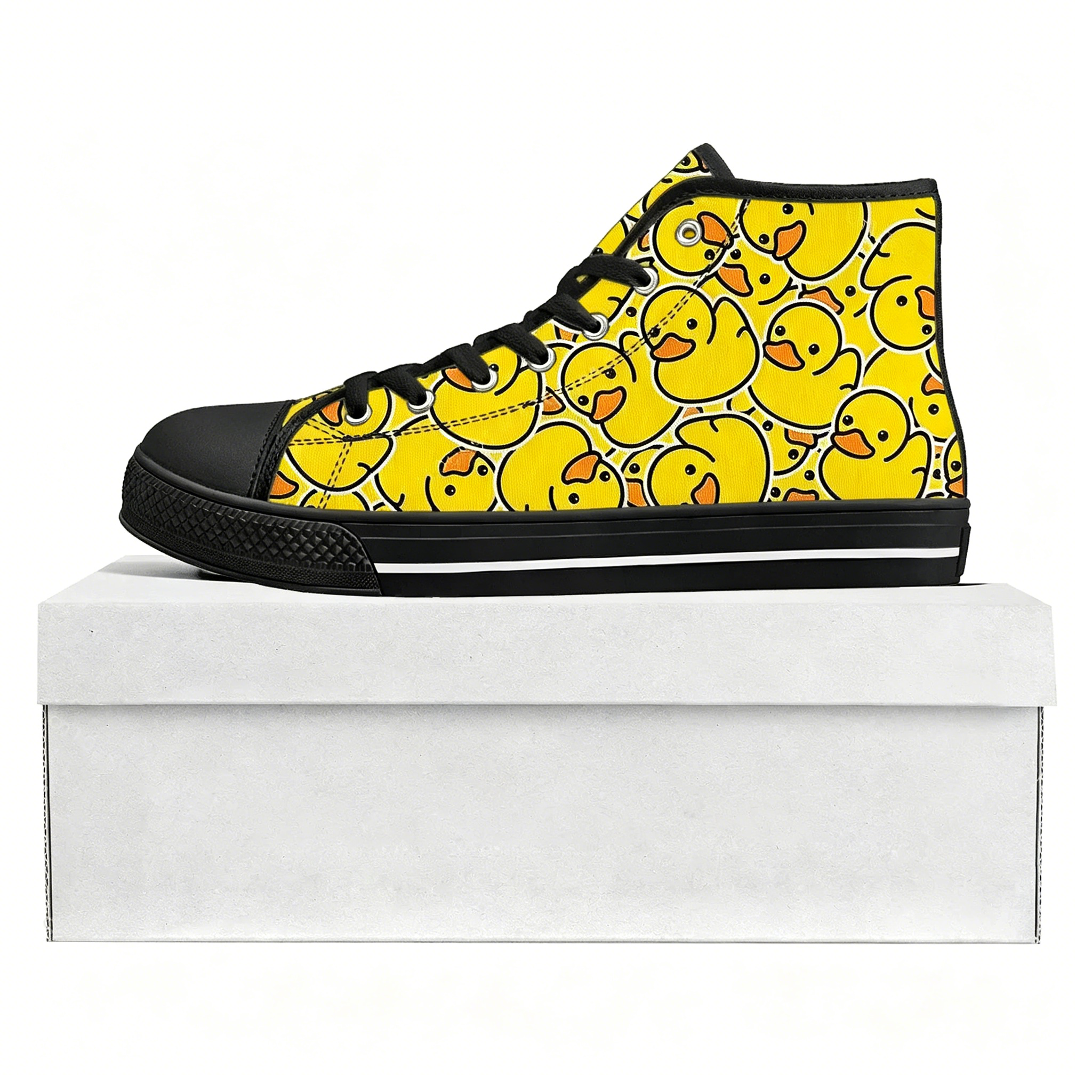 Yellow Duck Printed High Top H - Women'S Yellow Fashion Sneakers 评论和价格