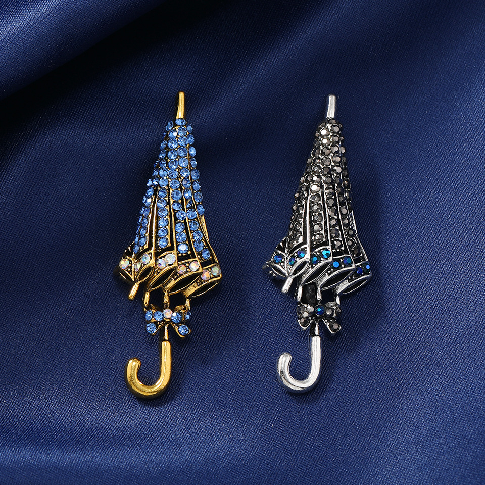 Retro Inlaid Rhinestone Umbrel - Women'S Fashion Umbrella 评论和价格