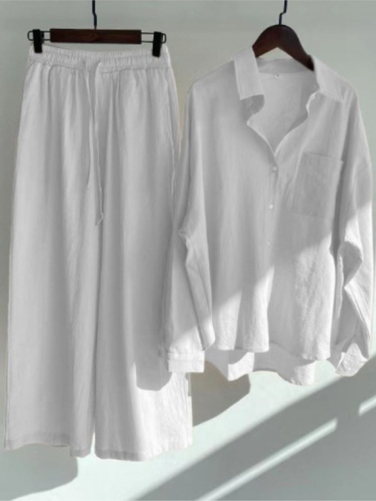 Spring Women's Two Piece Set C - Wide Leg Palazzo Pants 评论和价格