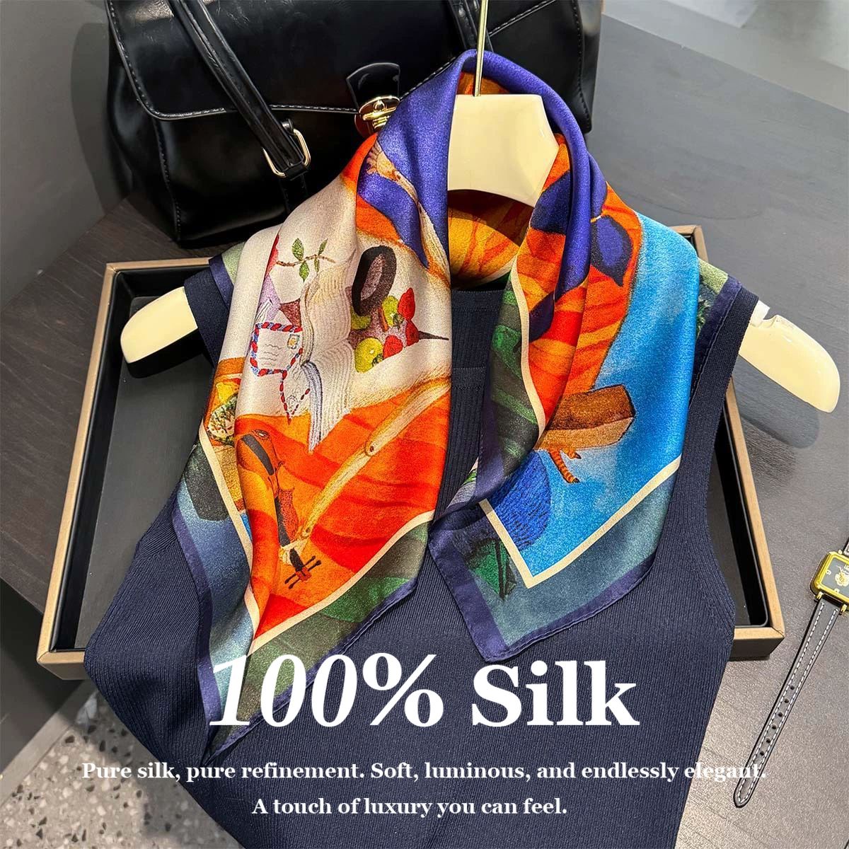 100% Pure Silk Scarf Summer Wo - Women'S Fashion Poncho 评论和价格