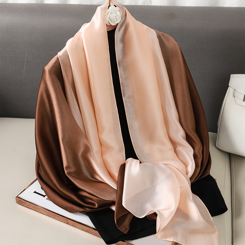 Luxury Gradient Silk Scarf Wom - Women'S Fashion Poncho 评论和价格