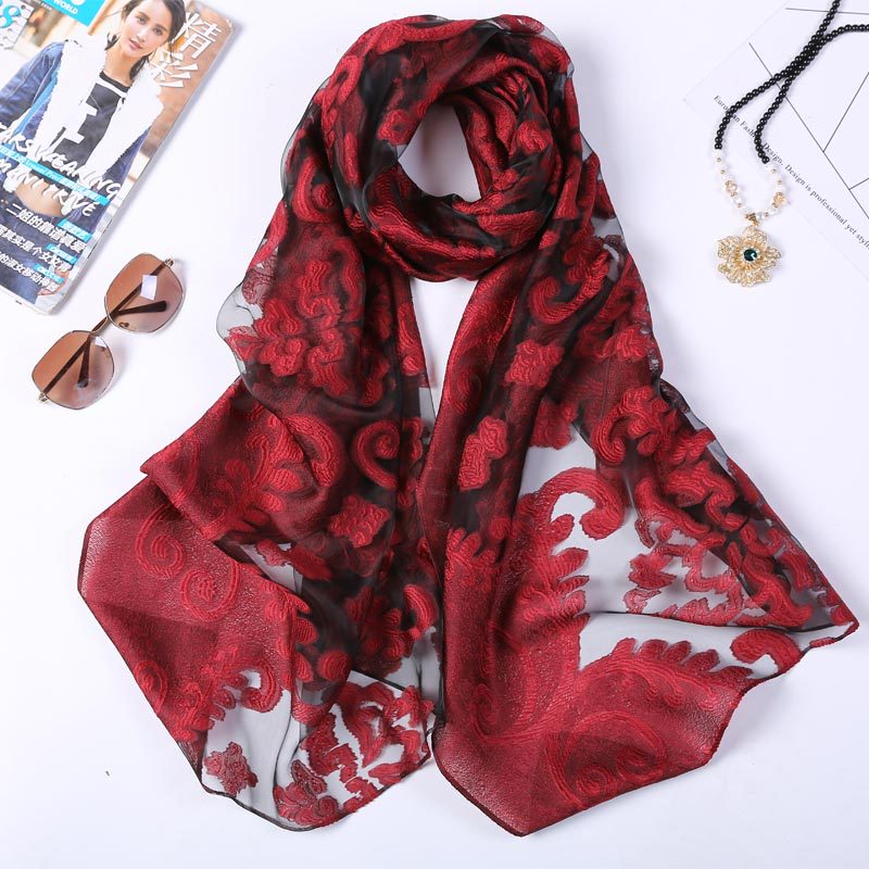 Hot Selling 180*70 Organza Sil - Women'S Fashion Poncho 评论和价格