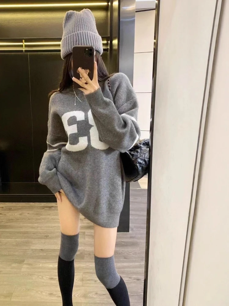 Y2K Vintage Knitted Sweater Wo - Women'S Fashion 评论和价格