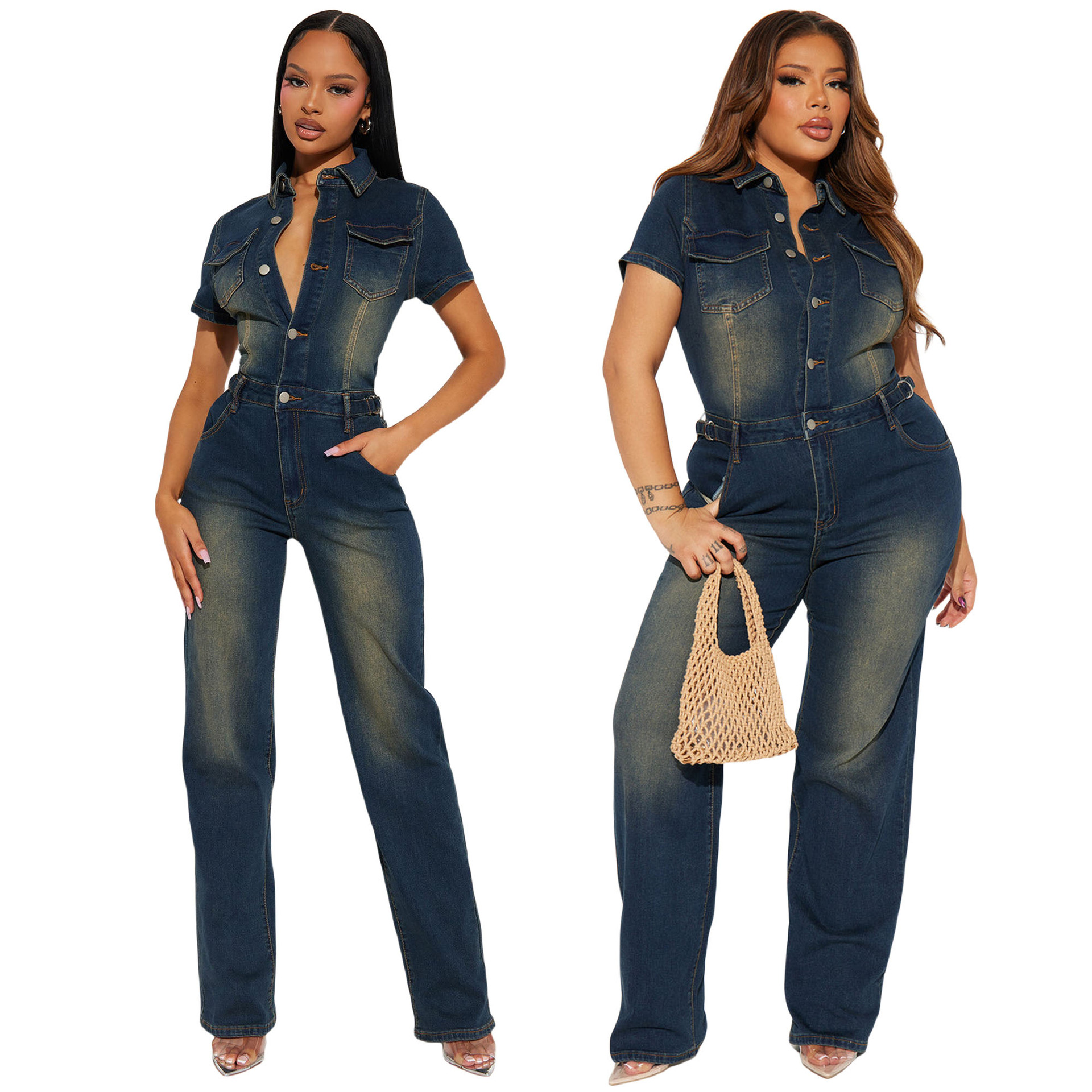 Demin Overalls Jumpsuits Women - Mom Jeans Women 评论和价格