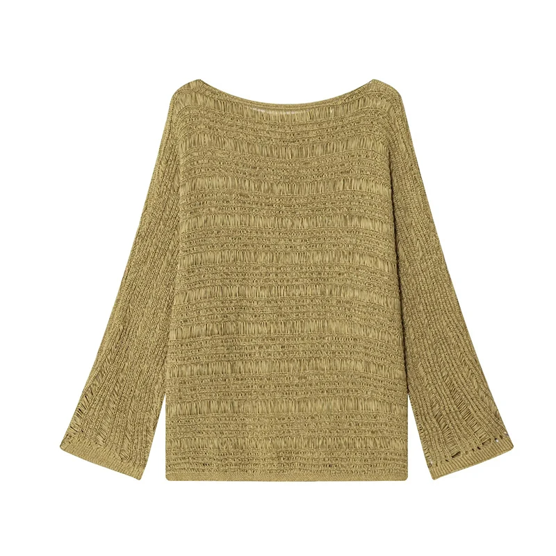 Vintage Boat Neck Knit Sweater - Women'S Fashion 评论和价格