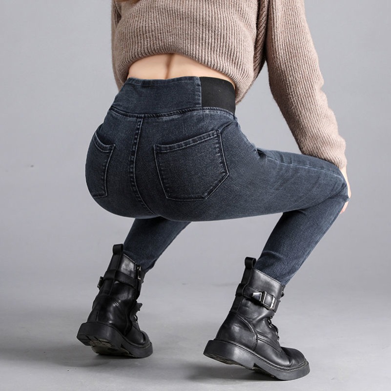 PTKPCC Elastic Waist Skinny Je - Mom Jeans Women 评论和价格
