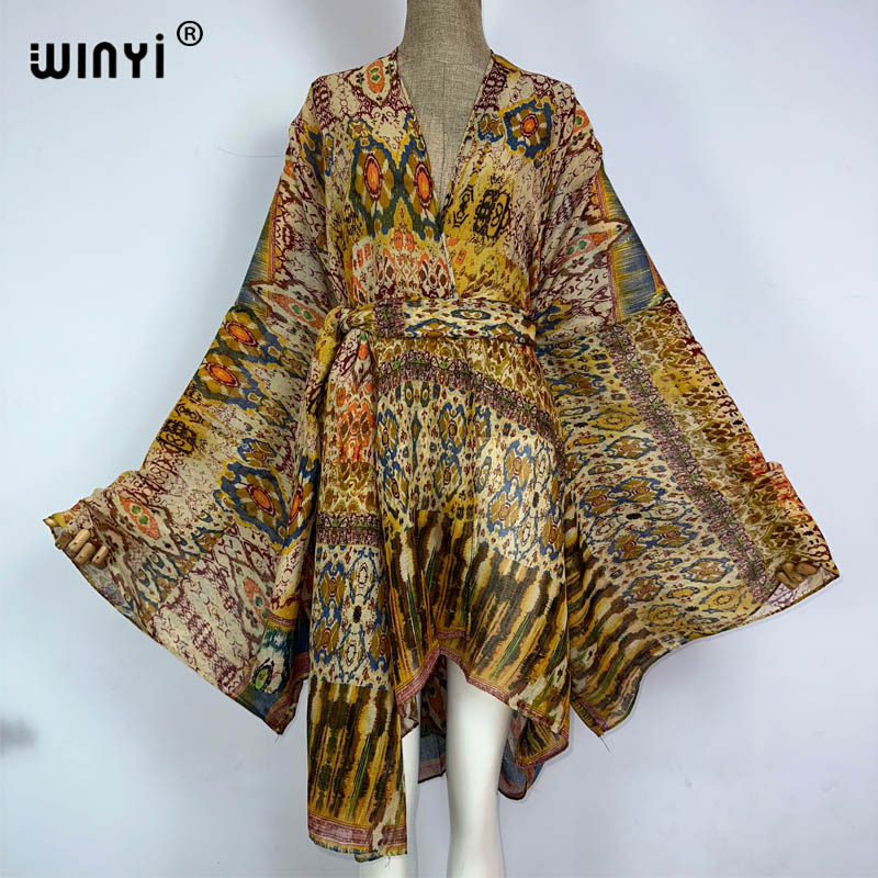 WINYI kimono with belt summer  - Women'S Fashion Kimono 评论和价格