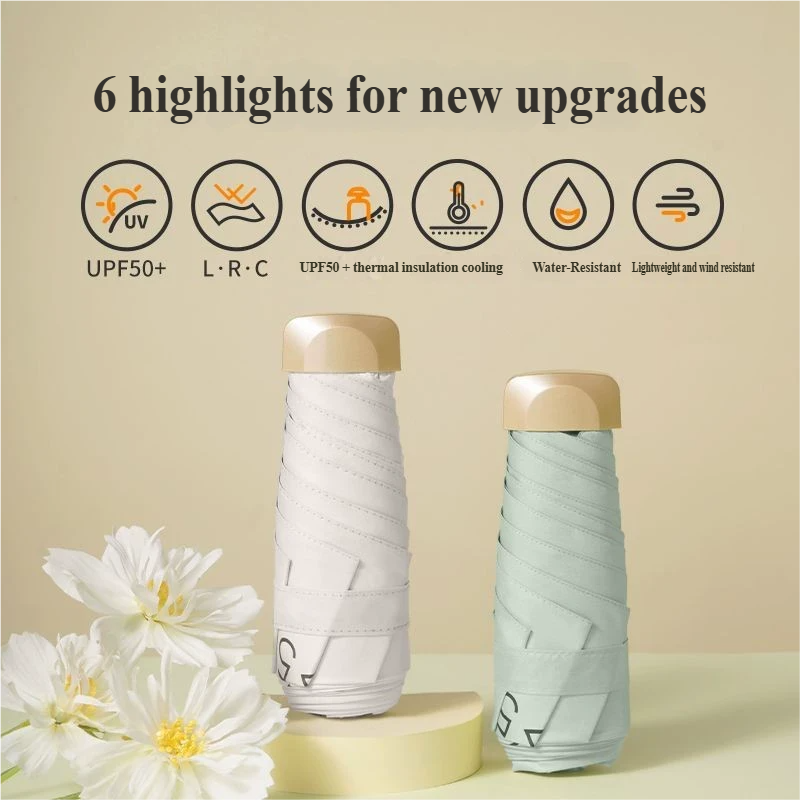 Small Folding Umbrella Sun Wom - Women'S Fashion Umbrella 评论和价格