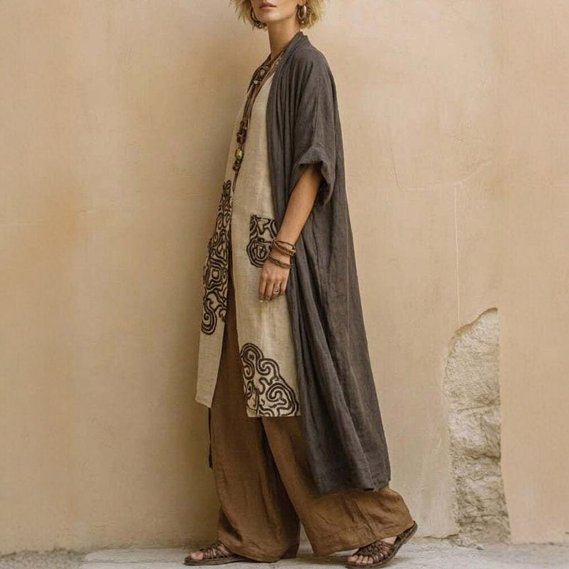 Boho Open Front Kimono Geometr - Women'S Fashion Kimono 评论和价格