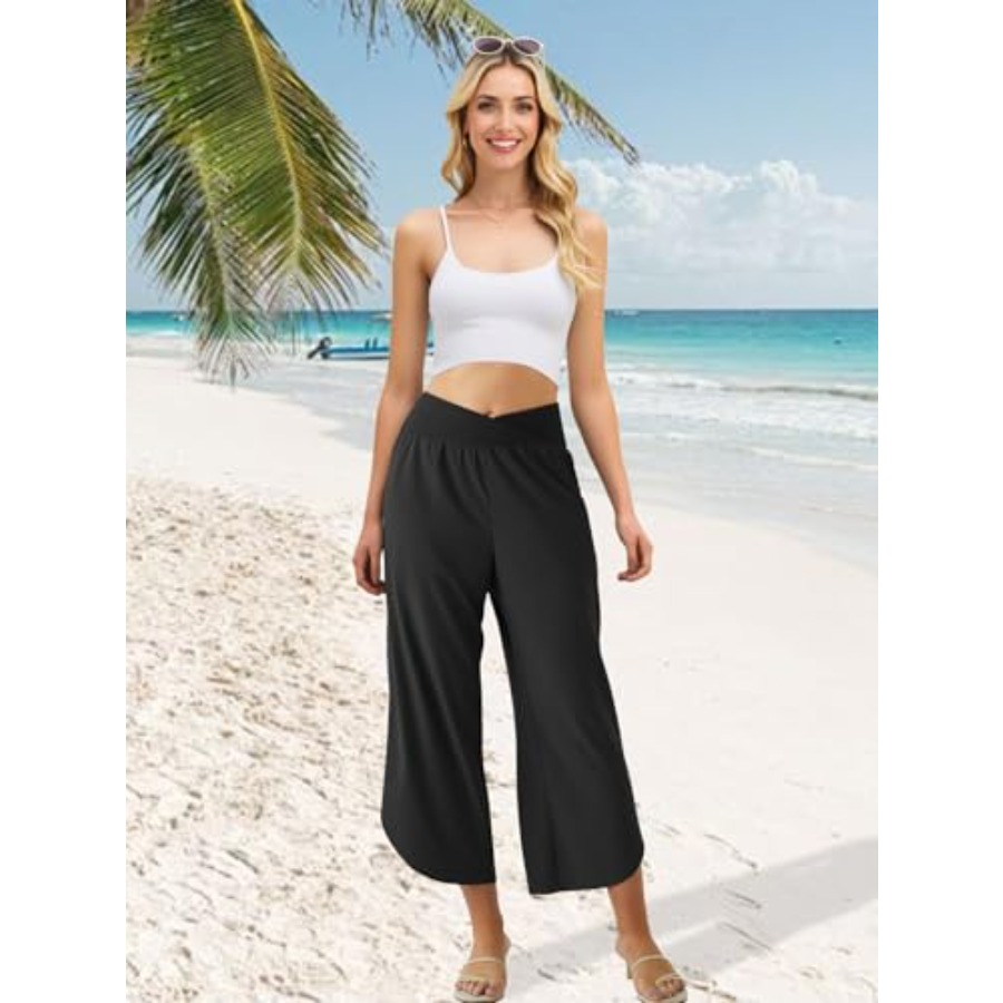 Wide Leg Capri Pants for Women - Wide Leg Palazzo Pants 评论和价格
