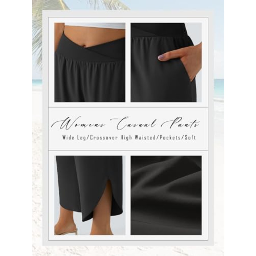 Wide Leg Capri Pants for Women - Wide Leg Palazzo Pants 评论和价格