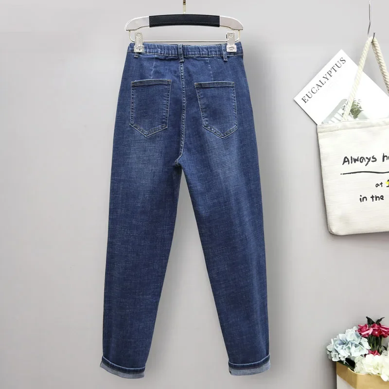 XL-6XL Spring Autumn Large Siz - Mom Jeans Women 评论和价格