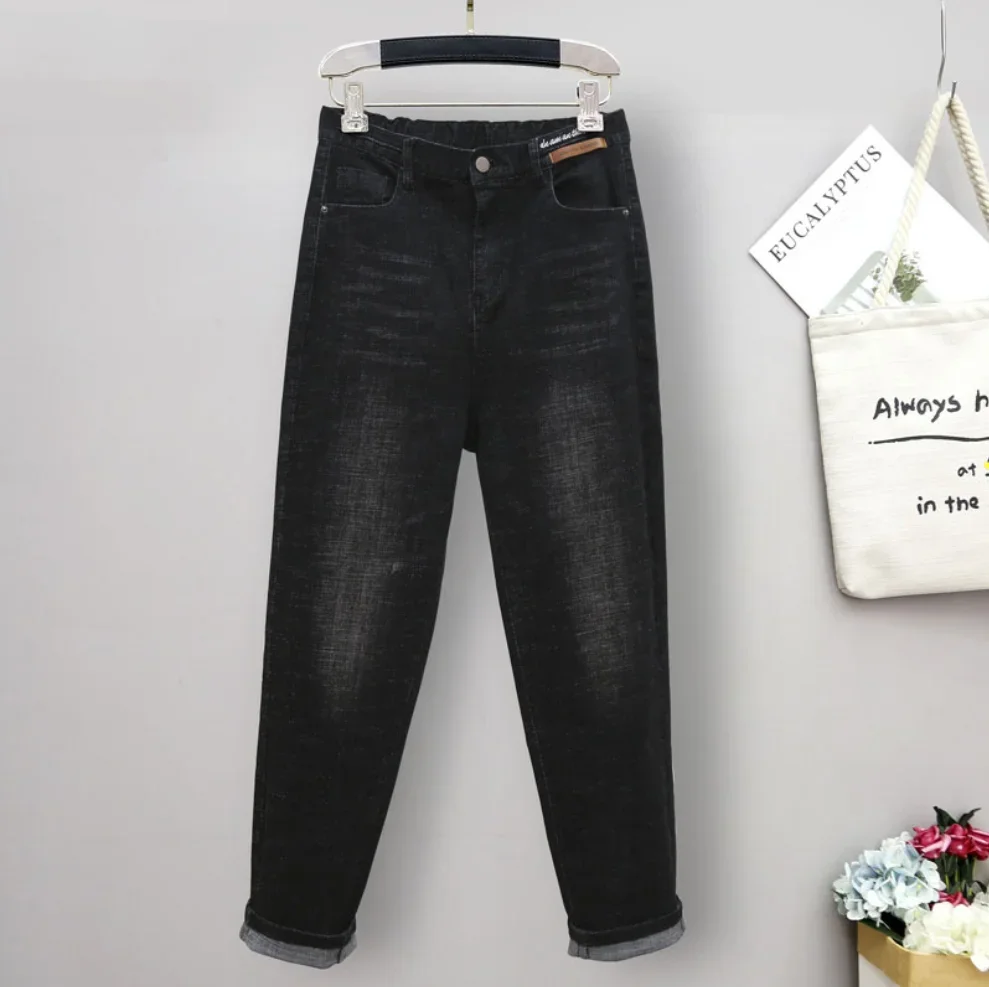 XL-6XL Spring Autumn Large Siz - Mom Jeans Women 评论和价格