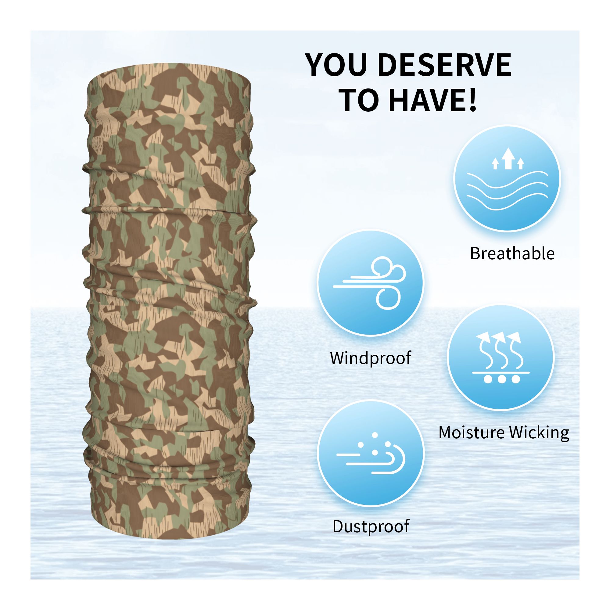 WW2 German Camos Bandana Neck  - Women'S Fashion Ww2 评论和价格