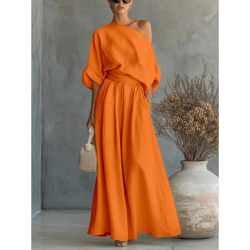 Women Fashion  Off-the-shoulde - Wide Leg Palazzo Pants 评论和价格