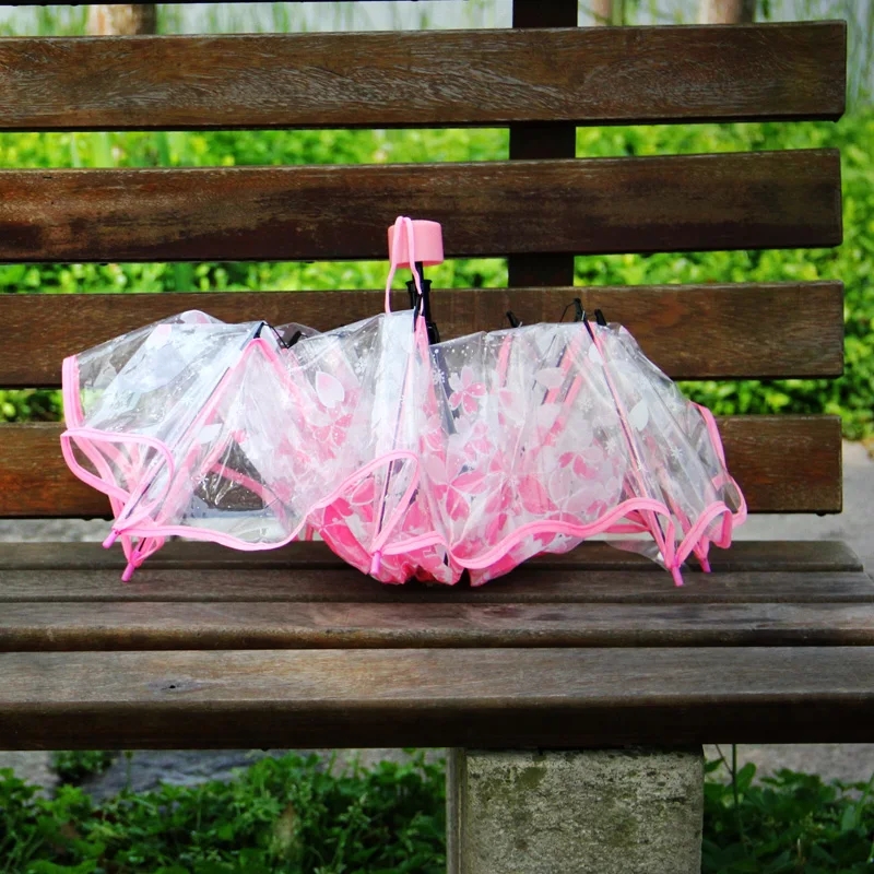 Fashion Thicken PVC Three Fold - Women'S Fashion Umbrella 评论和价格