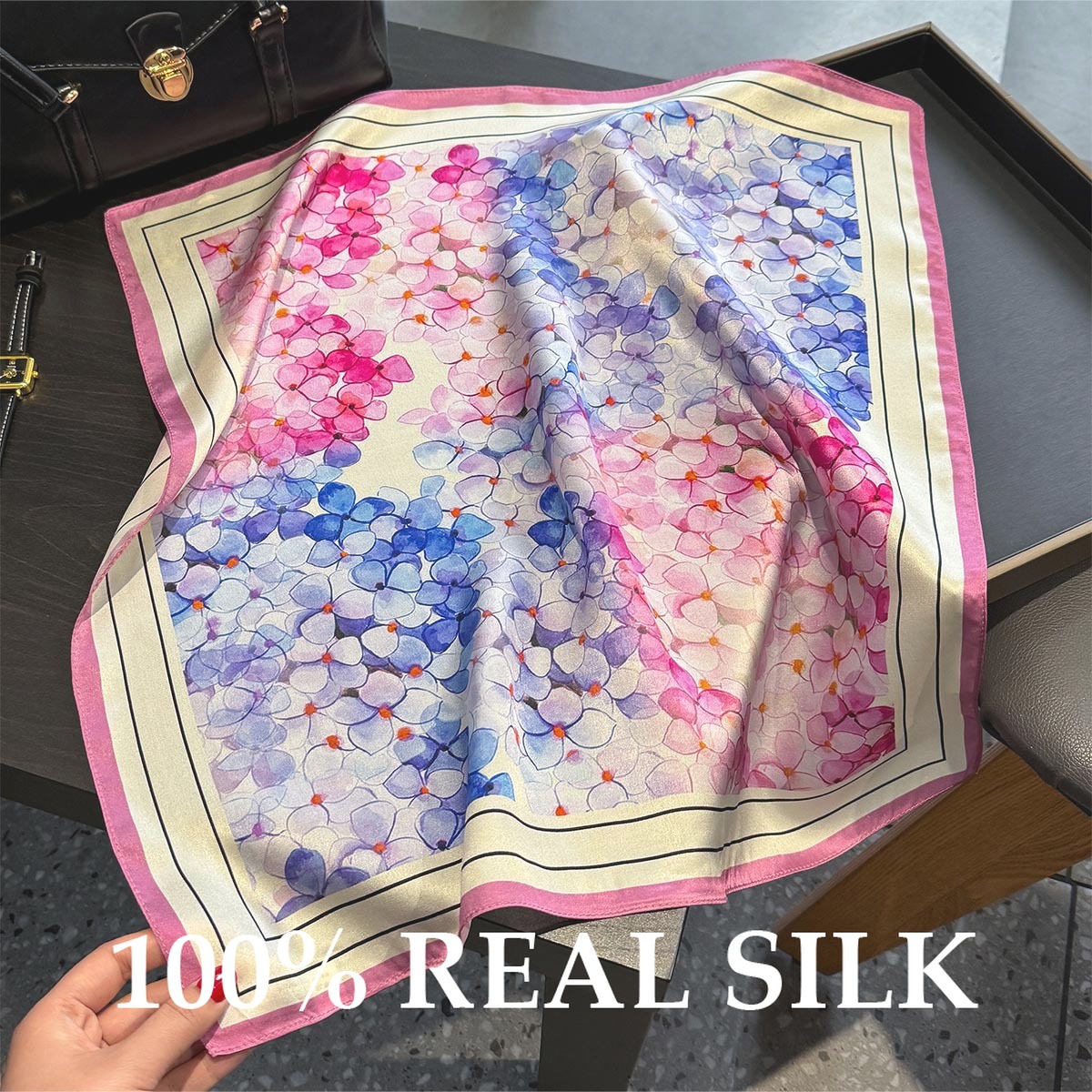 New 100% Pure Silk Scarf Fashi - Women'S Fashion Poncho 评论和价格
