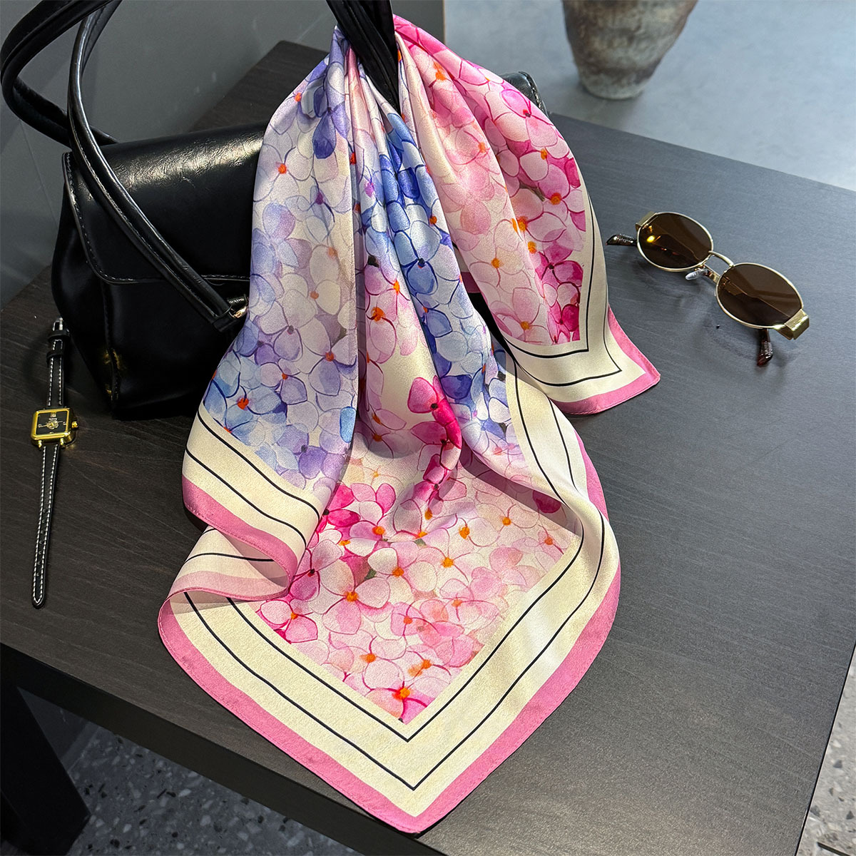 New 100% Pure Silk Scarf Fashi - Women'S Fashion Poncho 评论和价格