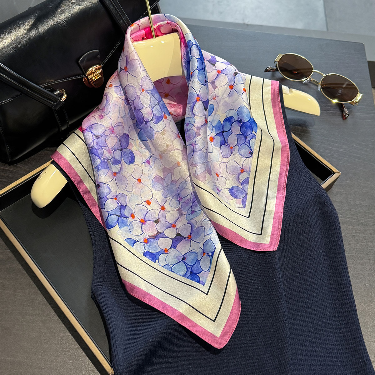 New 100% Pure Silk Scarf Fashi - Women'S Fashion Poncho 评论和价格