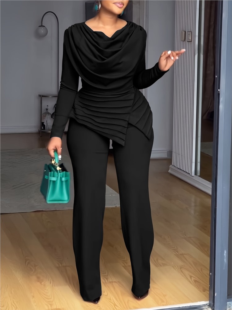 Fashion Solid Set For Women Ca - Wide Leg Palazzo Pants 评论和价格