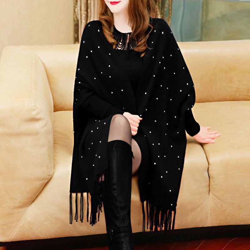 4 Colors Soild Cloak Oversize  - Women'S Fashion Poncho 评论和价格