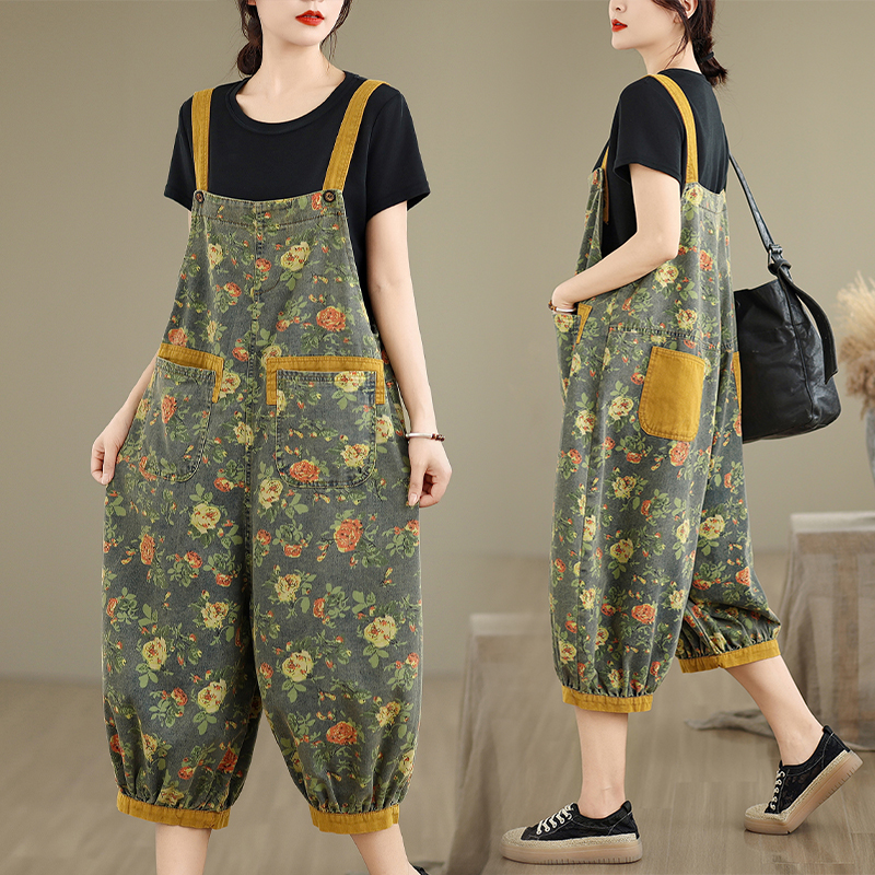 Fashion Print Floral Y2K Denim - Mom Jeans Women 评论和价格