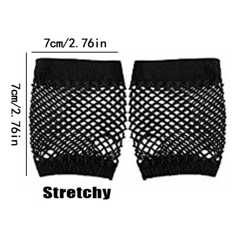1Pair Short Fishnet Net Gloves - Women'S Fashion Vogue 评论和价格