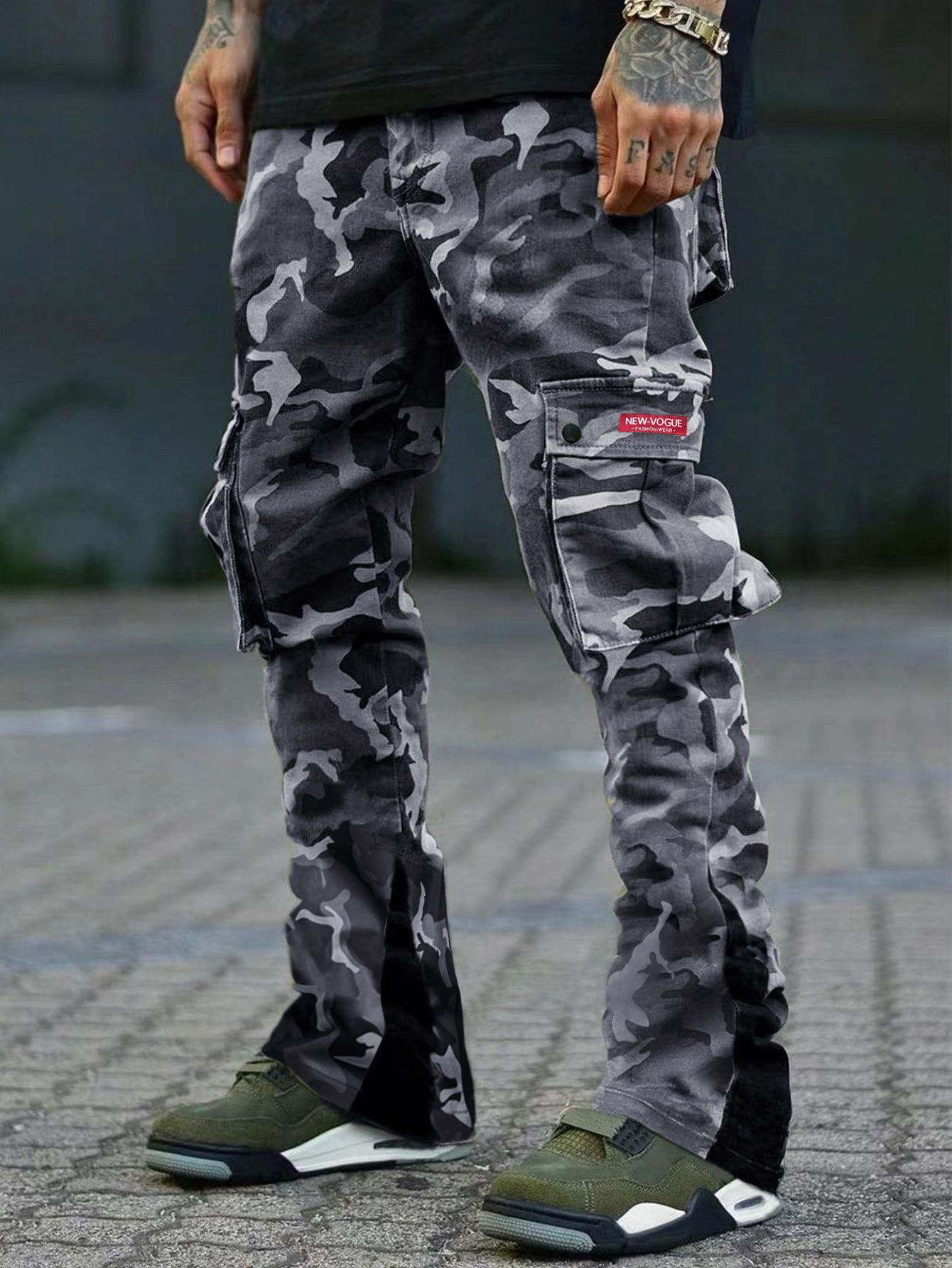 Men's New Camo Pants Fashion O - Wide Leg Palazzo Pants 评论和价格
