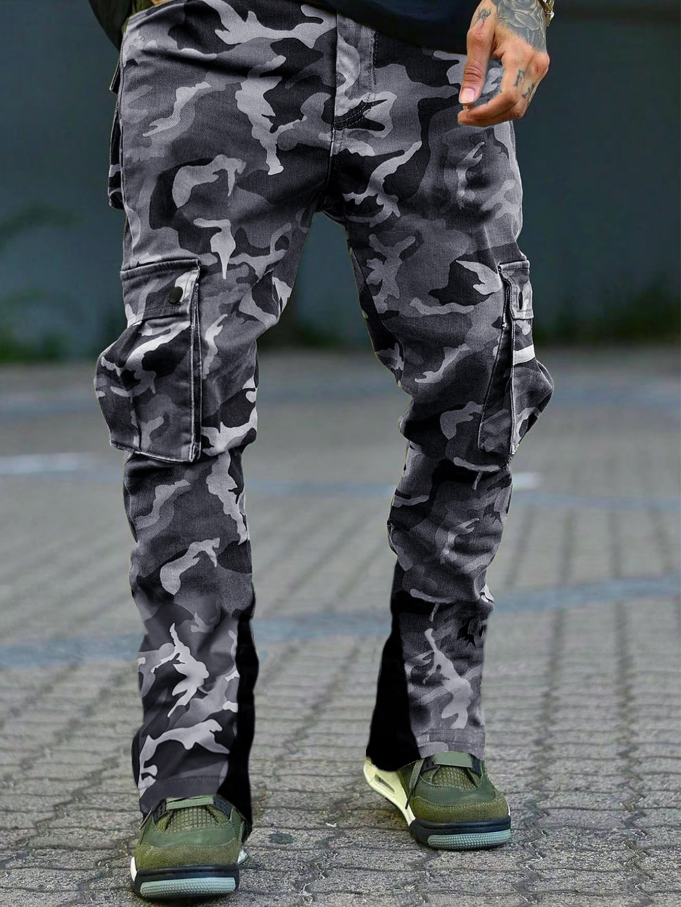 Men's New Camo Pants Fashion O - Wide Leg Palazzo Pants 评论和价格