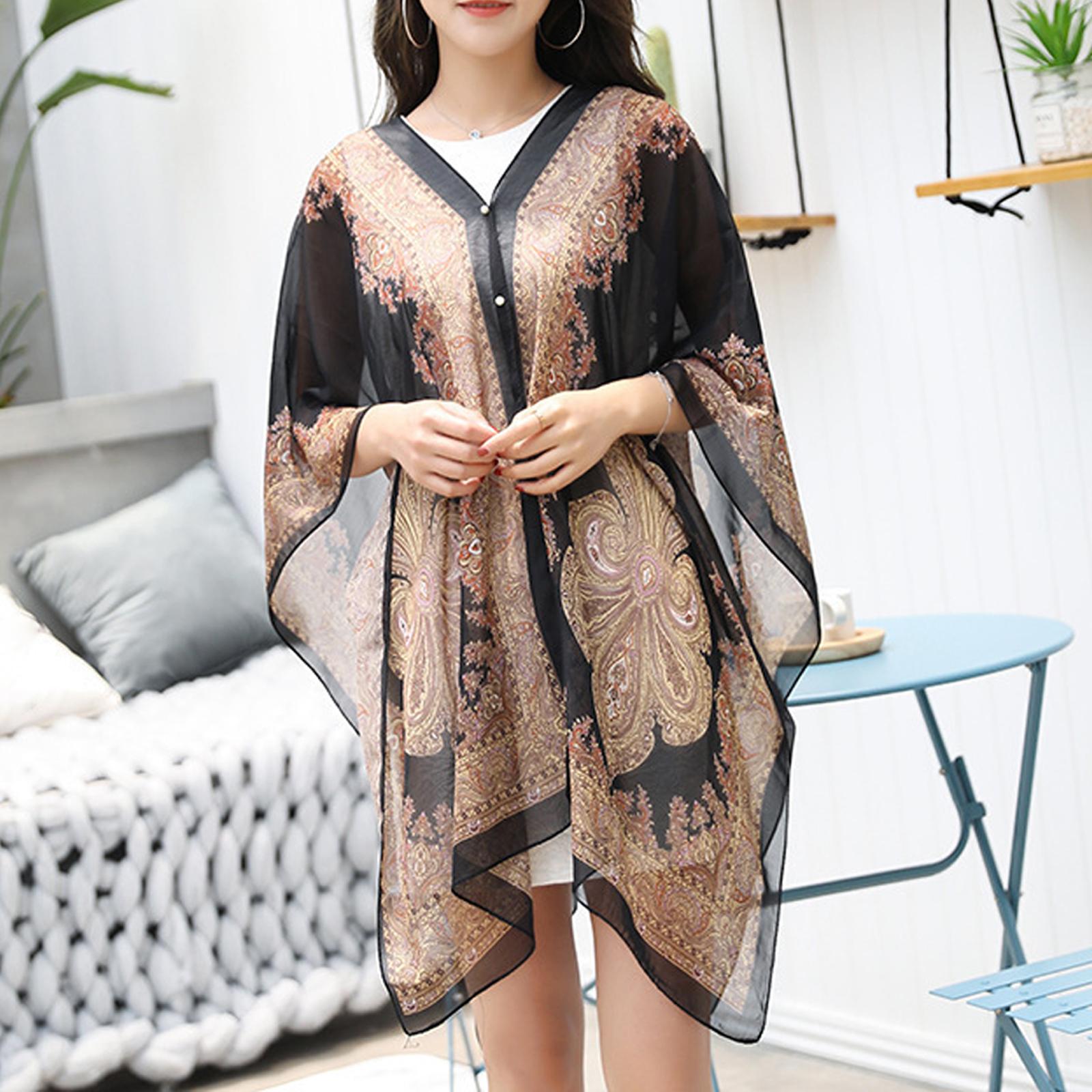 Beach Sunblock Shawl Summer Be - Women'S Fashion Poncho 评论和价格