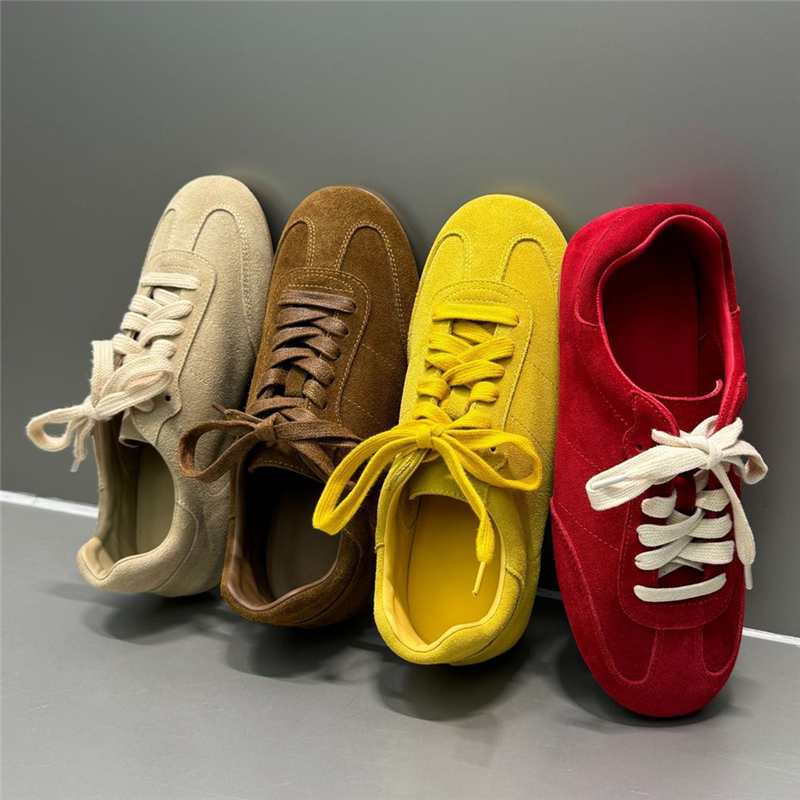 NORAZORA 4 Colors Cow Suede Le - Women'S Yellow Fashion Sneakers 评论和价格